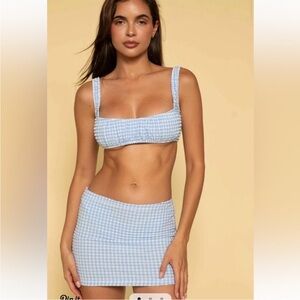 Montce Peri Micro Gingham Sport Top